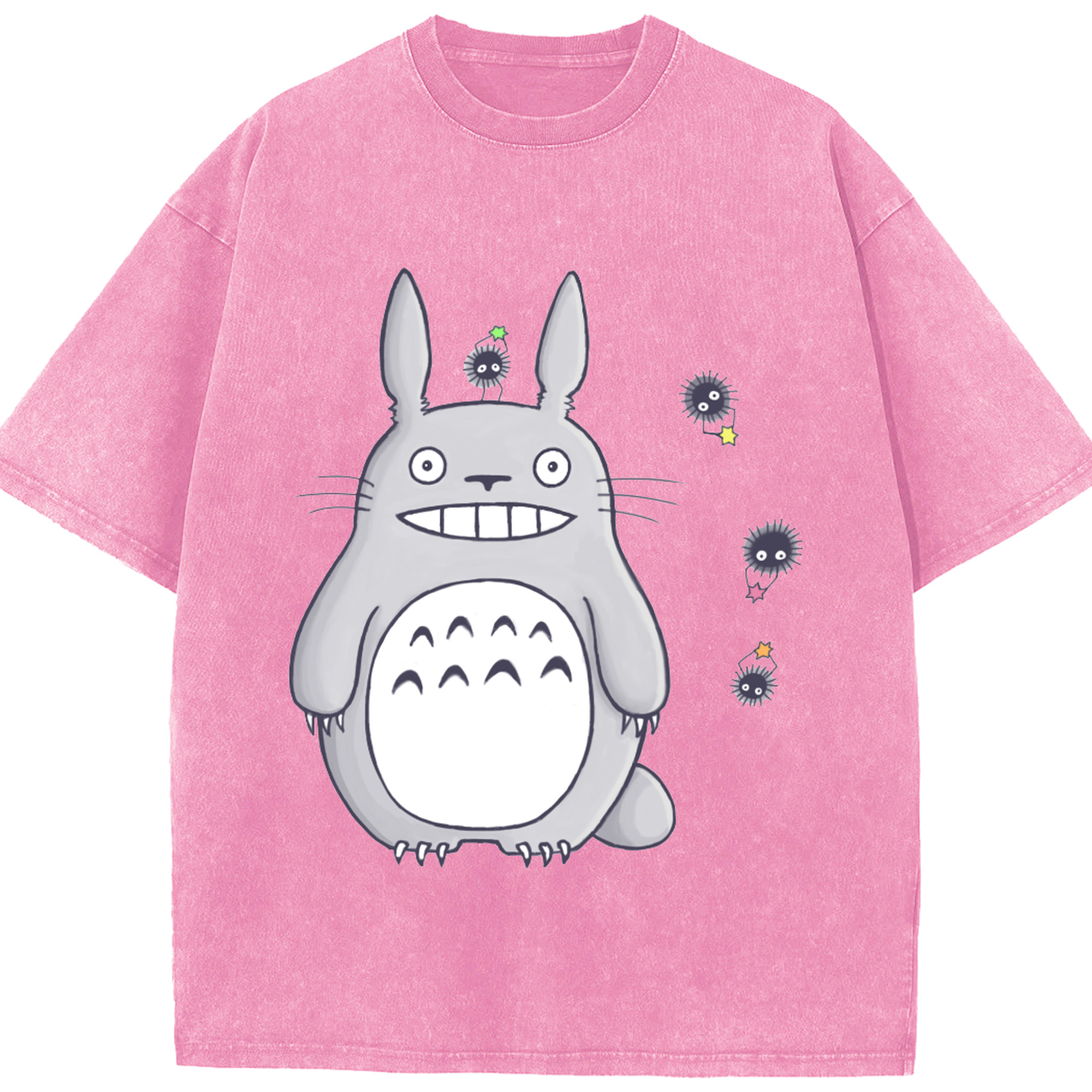 （画像用） となりのトトロ 草壁メイ 草壁サツキ My Neighbor Totoro Satsuki Kusakabe Mei Kusakabe 綿100% ヴィンテージ風 半袖Tシャツ（フロントプリント）
